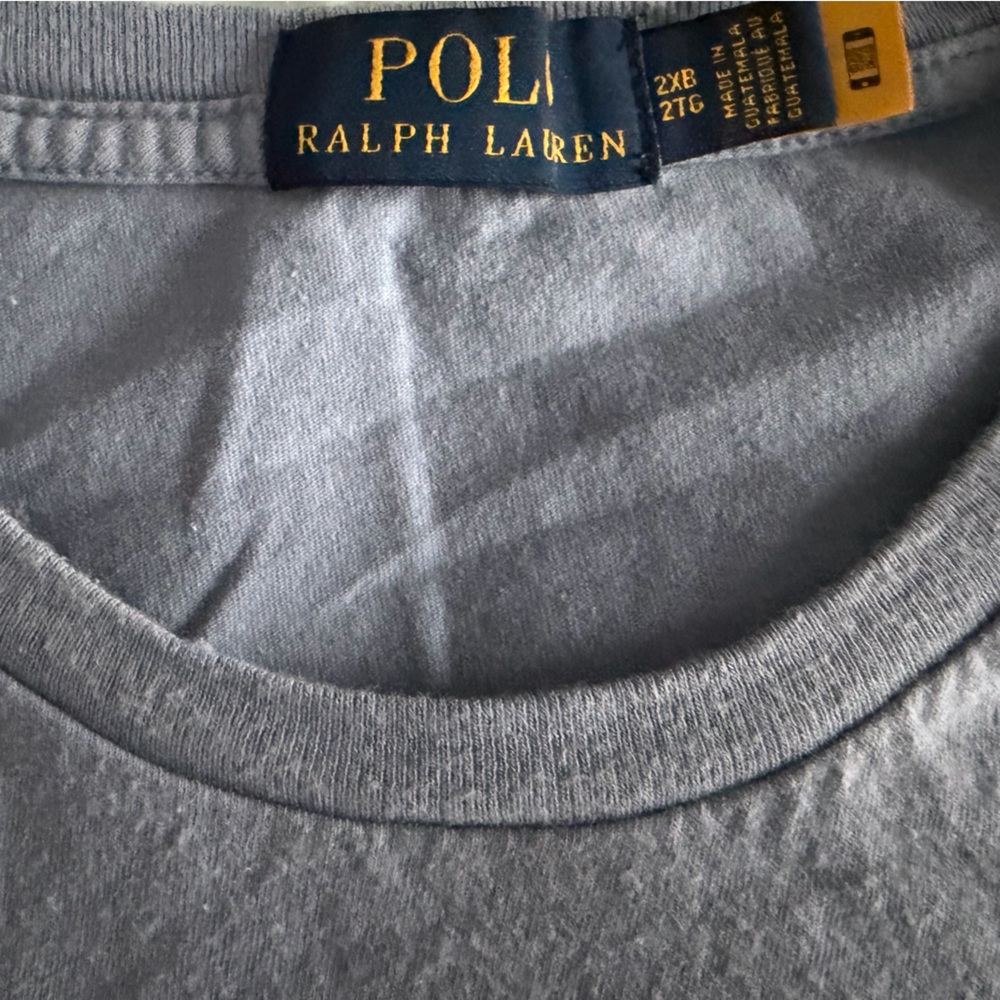 Ralph Lauren Big and Tall Polo Bear beach bear Light Blue tee Shirt - Picture 3 of 5